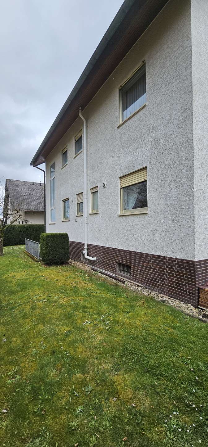 Hausansicht hinten mit Kellerzugang