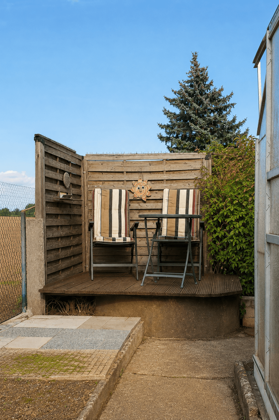 Geschützter Sitzplatz