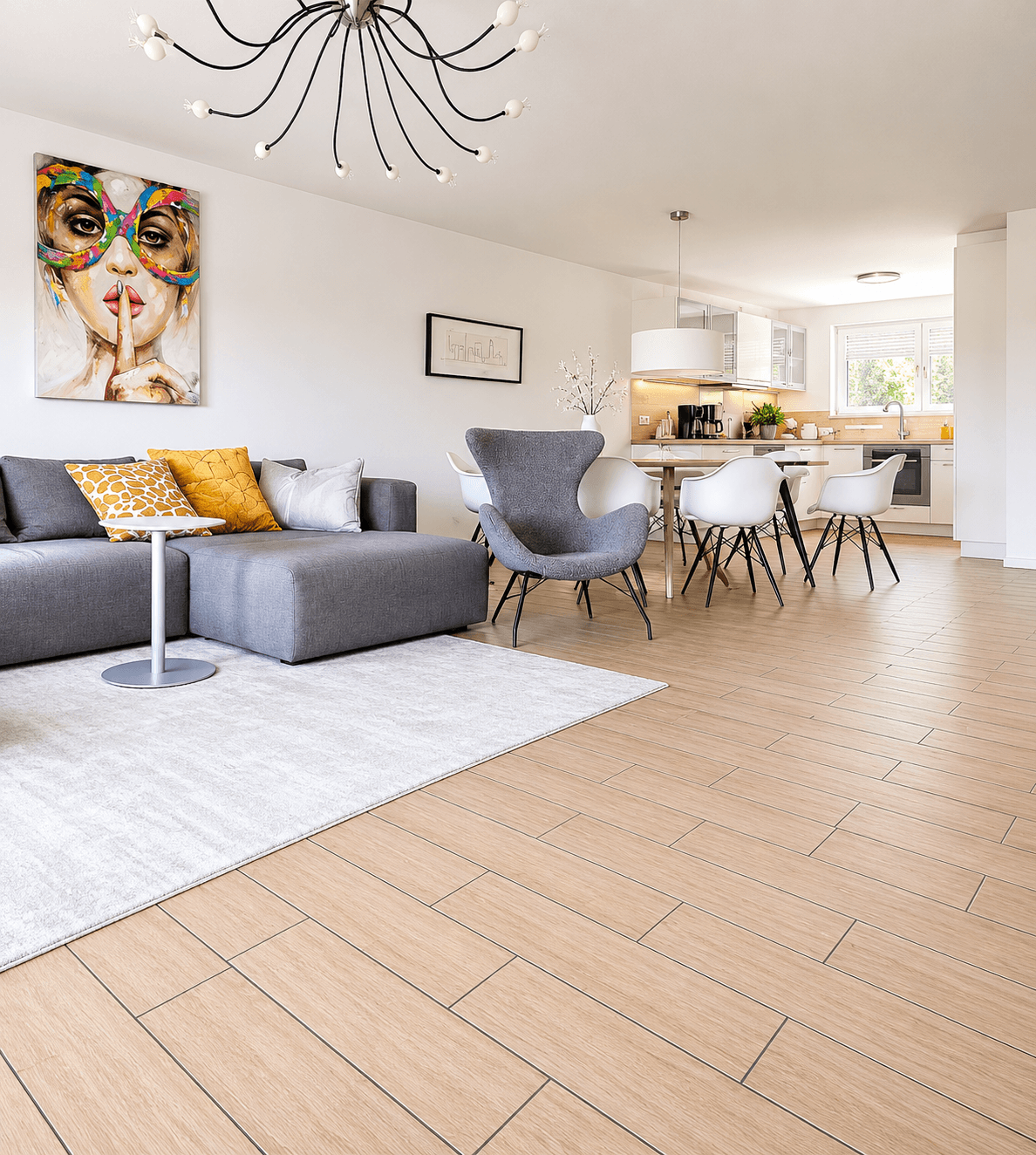 Wohnzimmer und Küche
